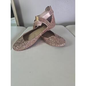 NEW Bella Marie Ballerina Flats Womens Ankle Strap Shoes Rose Gold Size 10 M